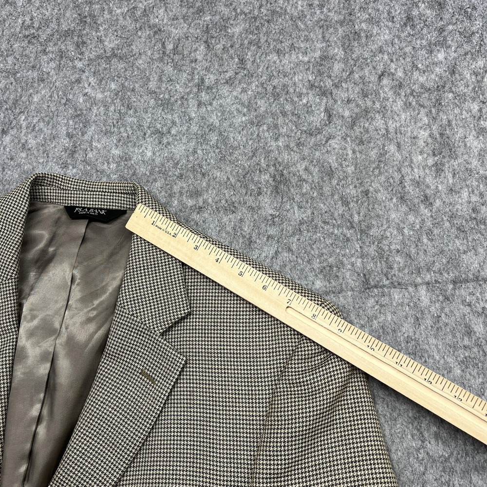 Jos‎ A Bank Blazer Mens 42S Beige Brown Houndstooth Silk Wool Sport Coat Jacket - Picture 14 of 16